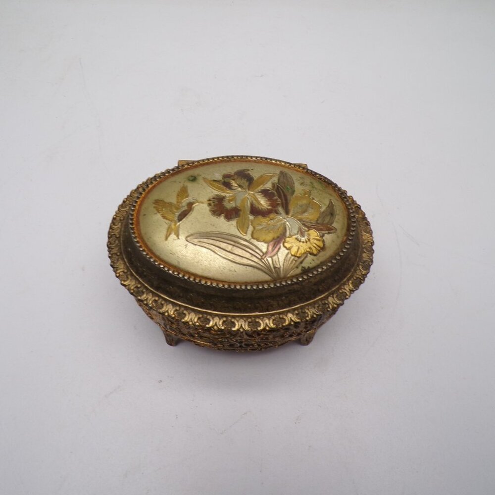 Sankyo Golden Music Jewelry/Trinket Box